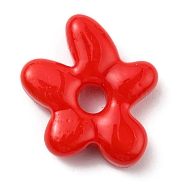 Glass Beads, Starfish, Red, 18.5x17x4.5mm, Hole: 3.8mm(GGLA-TAC0007-01B)