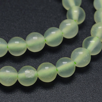 Natural New Jade Stone Round Bead Strands, 4mm, Hole: 1mm, about 97pcs/strand. 15.5 inch