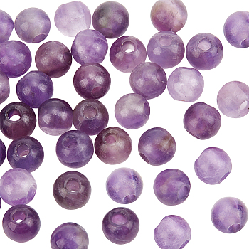 Natural Amethyst Beads, Round, 6mm, Hole: 2mm, 50pcs/box