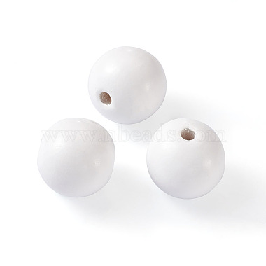 Spray Painted Natural Wood European Beads(WOOD-TA0002-24A)-3