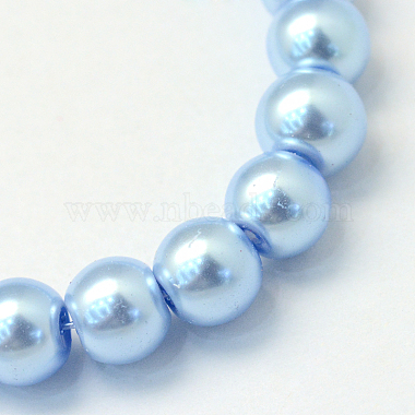 Baking Painted Pearlized Glass Pearl Round Bead Strands(X-HY-Q003-6mm-24)-2