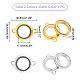 2Pcs 2 Colors Flat Round Titanium Steel Floating Lockets Connector Charms(FIND-UN0001-84B)-3