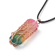 Natural Quartz Crystal Bullet with Tree of Life Pendants Necklace(NJEW-JN03876)-6