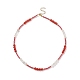 Natural Carnelian Beaded Necklaces for Women(NJEW-JN03984)-1