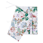 Flower Pattern Cloth Book Covers, Notebook Wraps, Rectangle, White, 210x160x9mm(DIY-WH0888-422C)