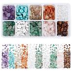 Natural & Synthetic Mixed Gemstone Chip Beads, 5~8x5~8mm, Hole: 1mm, 10materials/box(G-AR0001-17)