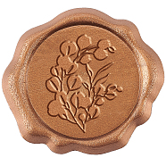 Adhesive Wax Seal Stickers, For Envelope Seal, Floral Pattern, 25mm(DIY-CP0002-47A)