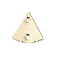 Brass Connector Charms, Triangle Links, Real 18K Gold Plated, 13x13x1mm, Hole: 1.8mm(KK-L208-66G)