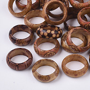 Wood Thumb Rings, Mixed Color, Size 9, 19mm(RJEW-N028-04-M)