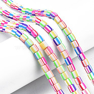 Handmade Polymer Clay Bead Strands, Column, Colorful, 6.5x6mm, Hole: 1.2mm, about 61pcs/strand, 15.75 inch(40cm)(CLAY-ZX006-01M)