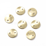 Brass Links Connectors, Long-Lasting Plated, Flat Round, Twist, Real 24K Gold Plated, 6x0.8mm, Hole: 0.8mm(KK-L205-08G-C)