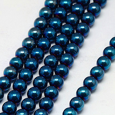 Electroplate Non-magnetic Synthetic Hematite Beads Strands(G-J169A-4mm-03)-2