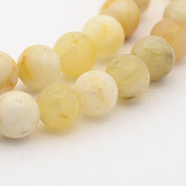 4mm Round Yellow Opal Beads