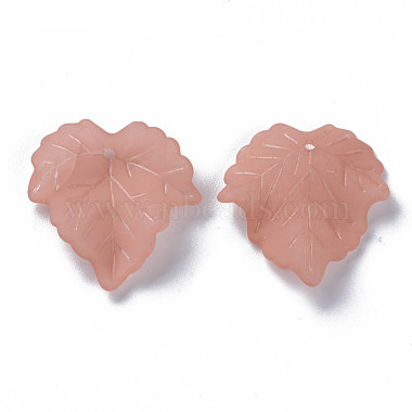 Transparent Frosted Acrylic Leaf Pendants(X-PAF002Y-6)-2