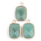 Faceted Natural Green Aventurine Pendants(G-S359-179A)-1