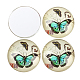 Butterfly Printed Glass Half Round/Dome Cabochons(GGLA-N004-14mm-C)-3