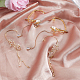 4Pcs 4 Style Crystal Rhinestone Flower Cuff Earrings with Enamel(EJEW-AN0001-61)-7