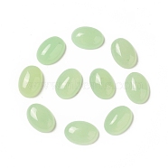 Natural Malaysia Jade Dyed Cabochons, Flat Back Oval, 18~18.5x13x5.5~6mm(G-G994-A01-01)