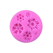 Flower DIY Silicone Fondant Molds, Resin Casting Molds, For UV Resin, Epoxy Resin Jewelry Making, Magenta, 75x9mm(PW-WG21513-01)