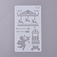 (Clearance Sale)Plastic Drawing Stencil, Drawing Scale Template, for Painting on Scrapbook Fabric Tiles Floor Furniture Wood, White, 17.9x10.2x0.04cm(DIY-WH0155-04)