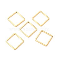201 Stainless Steel Linking Rings, Square, Golden, 11.5x11.5x1mm(STAS-C030-08A-G)