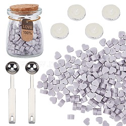 CRASPIRE Sealing Wax Particles Kits for Retro Seal Stamp, with Stainless Steel Spoon, Candle, Glass Jar, Thistle, 7.3x8.6x5mm, about 110~120pcs/bag, 2 bags(DIY-CP0003-60I)