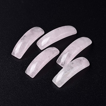  Natural Rose Quartz Connector Charms, Arch Links, 36.5~37.5x9.5~10x7mm, Hole: 1mm