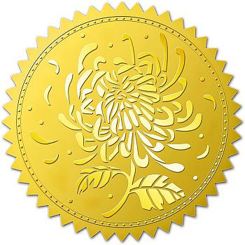 Self Adhesive Gold Foil Embossed Stickers, Medal Decoration Sticker, Lip Pattern, 5x5cm