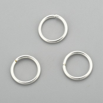 304 Stainless Steel Jump Rings, Open Jump Rings, Silver, 10x1.2mm, Inner Diameter: 8mm