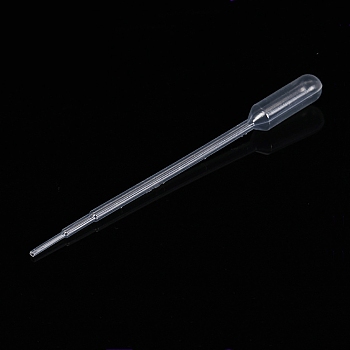 Disposable Plastic Dropper, Transfer Graduated Pipettes, Manicure Tools, Clear, 150mm, Capacity: 2ml, about 100pcs/bag