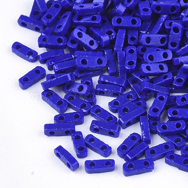 5mm Blue Rectangle Glass Beads