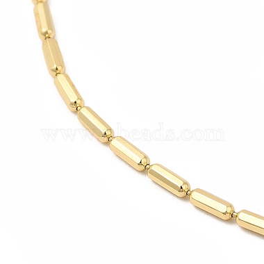 Rack Plating Brass Column Ball Chain Necklace for Women(X-NJEW-F311-03G)-2
