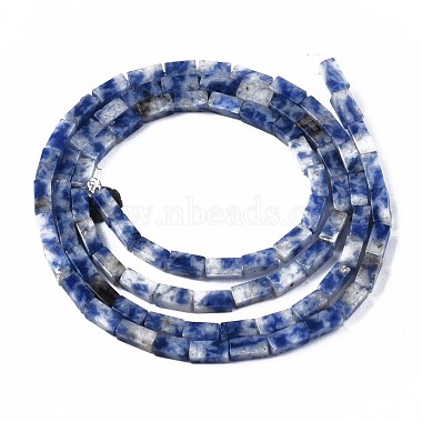 Perles de jaspe tache bleue naturelle(G-S299-139)-2