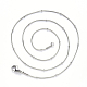 304 Stainless Steel Round Snake Chain Necklace(NJEW-S420-009C-P)-2