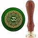 Brass Wax Seal Stamp with Handle(AJEW-WH0184-0547)-1
