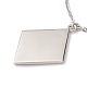 Collar colgante de aluminio en blanco de sublimación(NJEW-E020-02P-05)-4