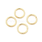 Brass Open Jump Rings, Round, Lead Free & Cadmium Free, Long-Lasting Plated, Rack Plating, Real 18K Gold Plated, 15 Gauge, 10x1.2mm, Inner Diameter: 7.5mm(KK-Z147-08B-G)