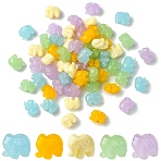 30Pcs 5 Colors Synthetic Coral Dyed Carved Beads, Elephant, Mixed Color, 9x12.5x7mm, Hole: 0.8mm, 6pcs/color(BSHE-YW0001-19)