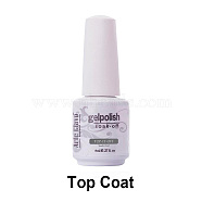 Nail Top Coat Gel, Protective High-Gloss Shine, Clear, Capacity: 8ml(0.27 fl. oz), Bottle: 25x66mm(MRMJ-P006-K02)