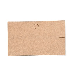 Blank Kraft Paper Bracelet Display Card, Rectangle, BurlyWood, 6x10x0.05cm, Hole: 8mm(CDIS-G005-15)