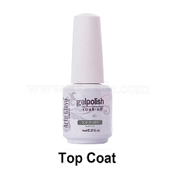 Nail Top Coat Gel, Protective High-Gloss Shine, Clear, Capacity: 8ml(0.27 fl. oz), Bottle: 25x66mm(MRMJ-P006-K02)