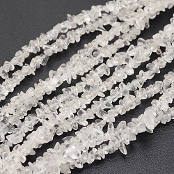 Chips Natural Quartz Crystal Beads Strands, Rock Crystal Beads, 3~8x3~12x3~5mm, Hole: 1mm, about 32 inch(X-G-N0164-30)