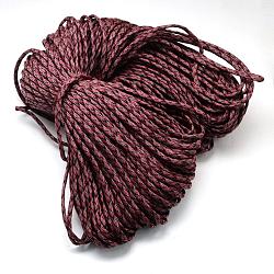 7 Inner Cores Polyester & Spandex Cord Ropes, for Rope Bracelets Making, Dark Red, 4mm, about 109.36 yards(100m)/bundle, 420~500g/bundle(RCP-R006-104)
