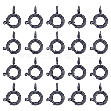 Black 304 Stainless Steel Spring Ring Clasps