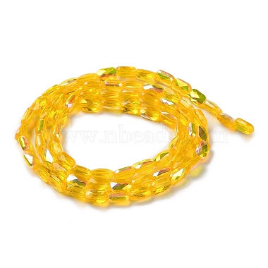 Transparent Electroplate Glass Beads Strands(GLAA-Q099-G01-09)-2