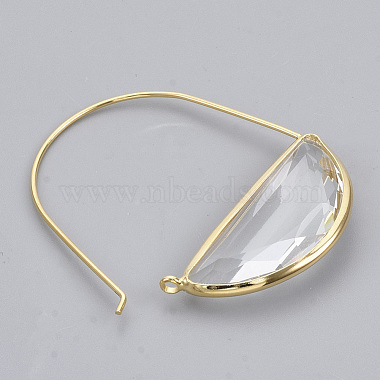 Brass Hoop Earrings(X-EJEW-T007-04G-02-NF)-2
