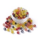 5 Colors Spray Painted & Baking Painted Crackle Glass Beads(CCG-X0010-07-8mm)-1