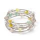 Glass Beads Five Loops Wrap Bracelets(BJEW-JB09056-04)-1