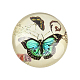 Butterfly Printed Glass Half Round/Dome Cabochons(X-GGLA-N004-12mm-C01)-1