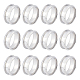 12Pcs Stainless Steel Grooved Finger Ring Settings(STAS-UN0038-94A)-1